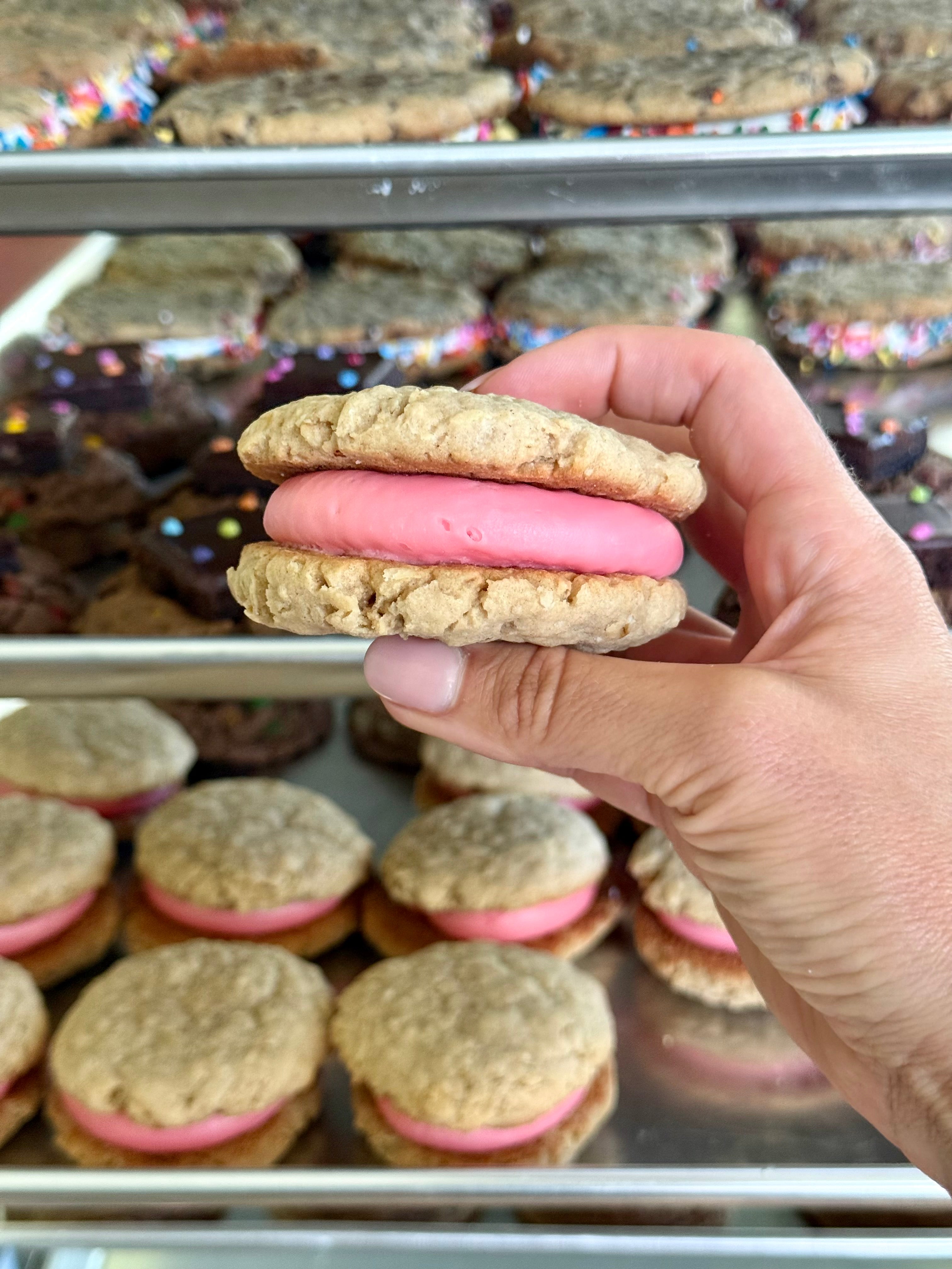 Strawberry Oatmeal Cream Pie